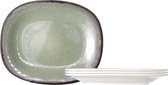 Cosy & Trendy Fez Green Plat Bord - Ovaal - 4 Stuks