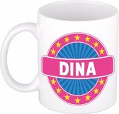 Dina naam koffie mok / beker 300 ml - namen mokken