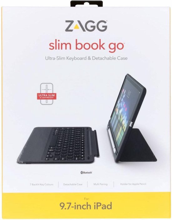 ZAGG Keyboard Slim Book Go voor de Apple iPad 9.7 - Zwart - ZAGG