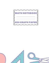 Math Notebook 4x4 Graph Paper