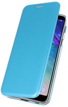 Blauw Premium Folio Booktype Hoesje voor Samsung Galaxy A6 Plus 2018