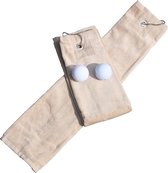 ARTG - Golf Handdoekje DeLuxe - Velours - Beige - Sand - Set 5 stuks
