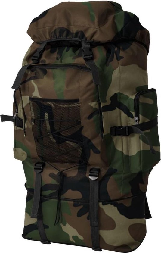 Grote Backpack Rugzak Camouflage 100L (INCL Toiletbril doekjes) - Militaire  leger tas... | bol.com