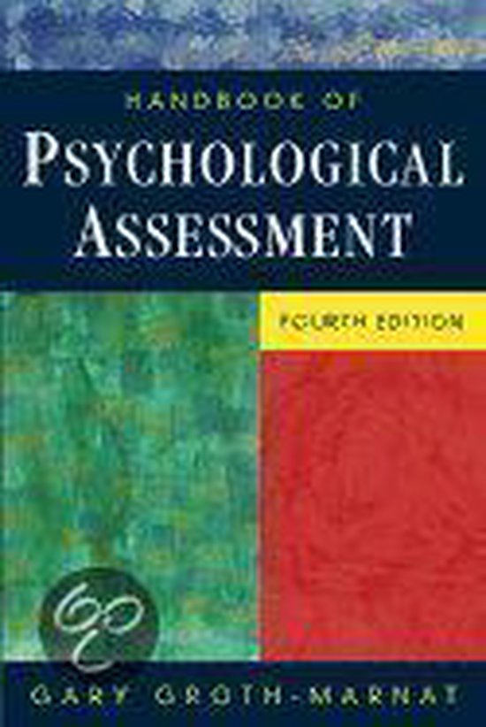 Handbook of Psychological Assessment (Fourth Edition) - cover