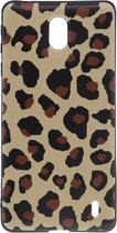 Shop4 - Nokia 1 Plus Hoesje - Zachte Back Case Luipaard Bruin