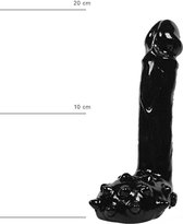 All Black Zwarte dildo- 19 cm