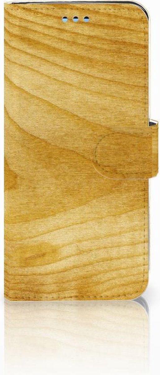 Samsung Galaxy S9 Book Style Case Licht Hout