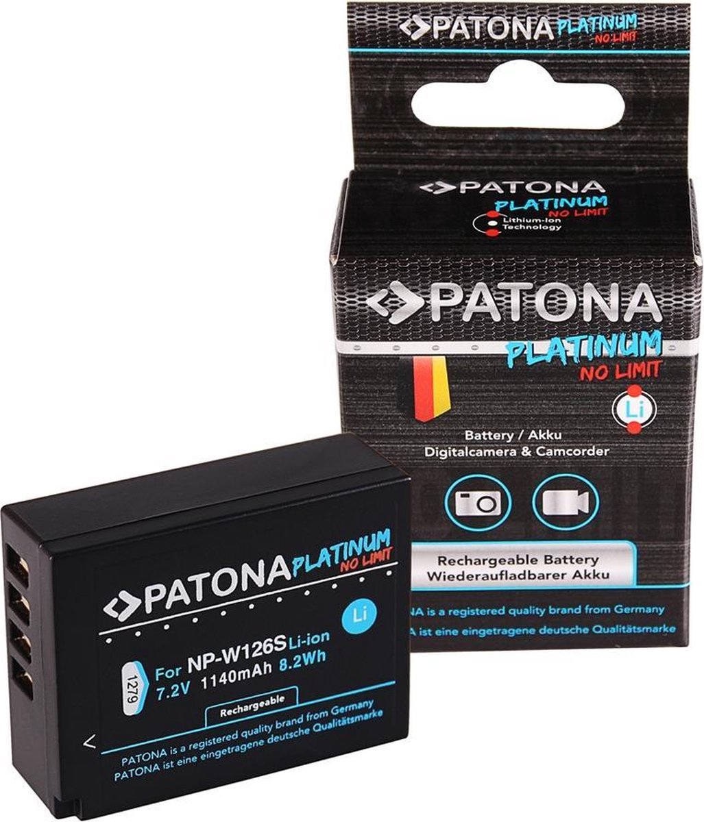 Patona Accu Batterij Fuji NP-W126S - 1140mAh Platinum Kwaliteit