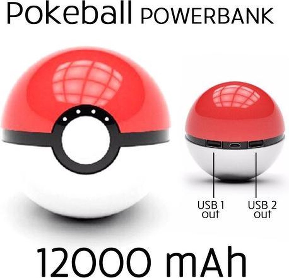 Menselijk ras spontaan Aan boord Pokeball Powerbank V2 | 12.000 mAh! Ideaal voor Pokemon Go | bol.com