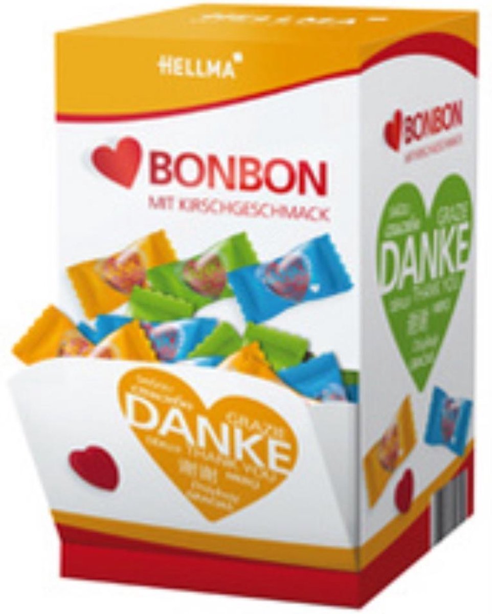HELLMA Hartjessnoepjes 'DANK JE WEL', in displayverpakking