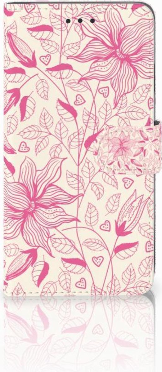 Apple iPhone Xs Max Hoesje Pink Flowers
