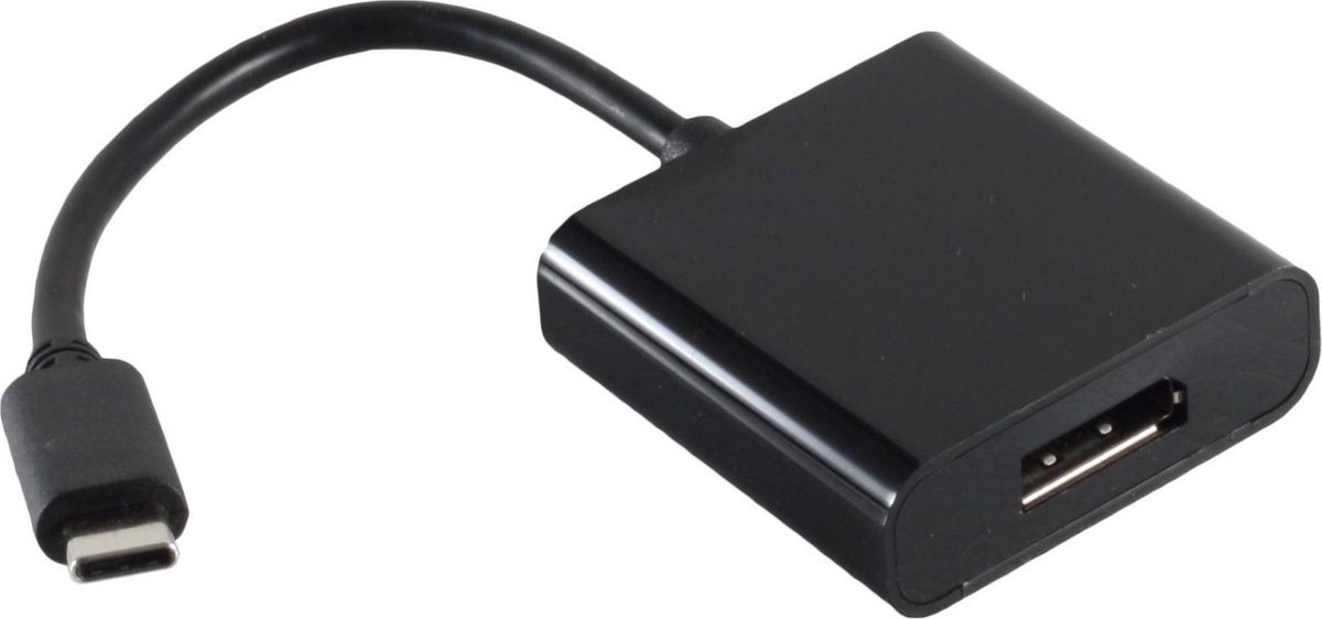 USB-C naar DisplayPort adapter met DP Alt Mode (4K 60 Hz) / zwart - 0,15 meter