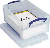 6x Really Useful Box 9 liter, transparant