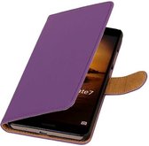 Bookstyle Wallet Case Hoesje Geschikt voor Huawei Mate 7 Paars