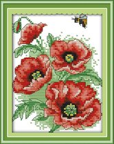 Artstudioclub®  borduurpakketten volwassenen 20×24cm  Bloemen