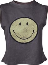 Smiley Tanktop -M- Acid-washed Grijs