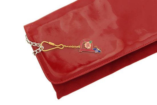 Behave® Porte-clés en émail rouge lettre P 4 cm