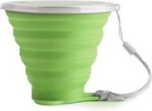 Tasse pliable - Tasse 250 ml - Tasse en silicone - Vaisselle de camping - Vert - Durable - Respectueux de l'environnement