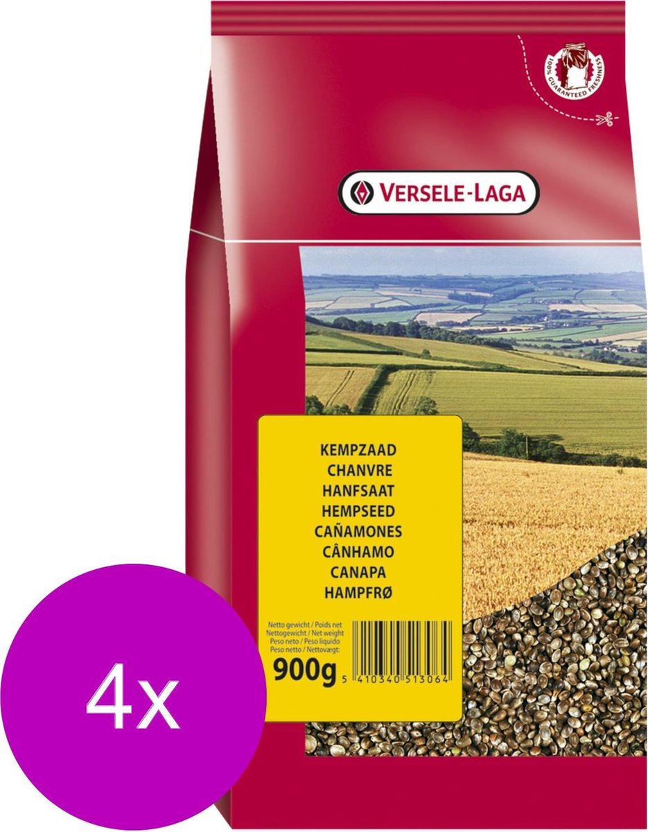 Versele-Laga Hennep-Kempzaad - Vogelvoer - 4 x 900 g