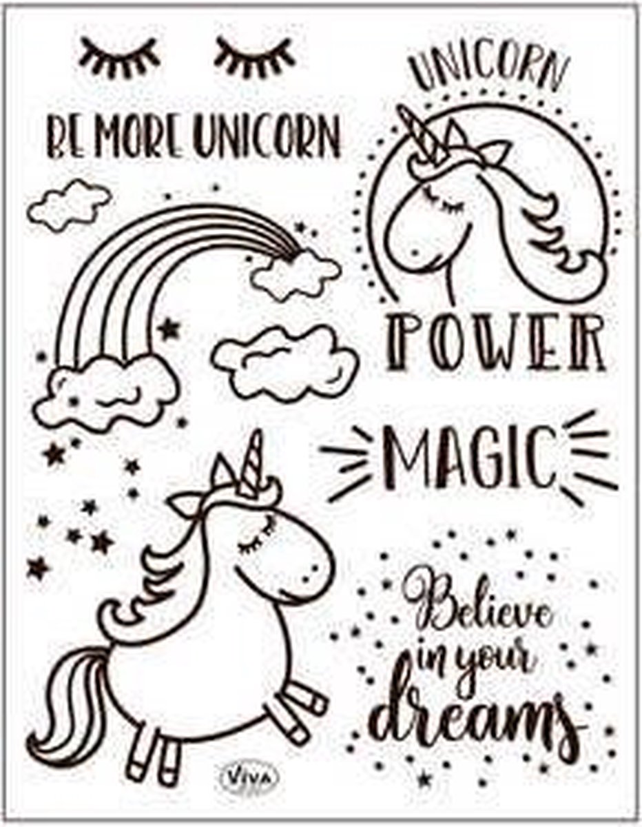 Stempels Unicorn Siliconen 14 X 18 Cm