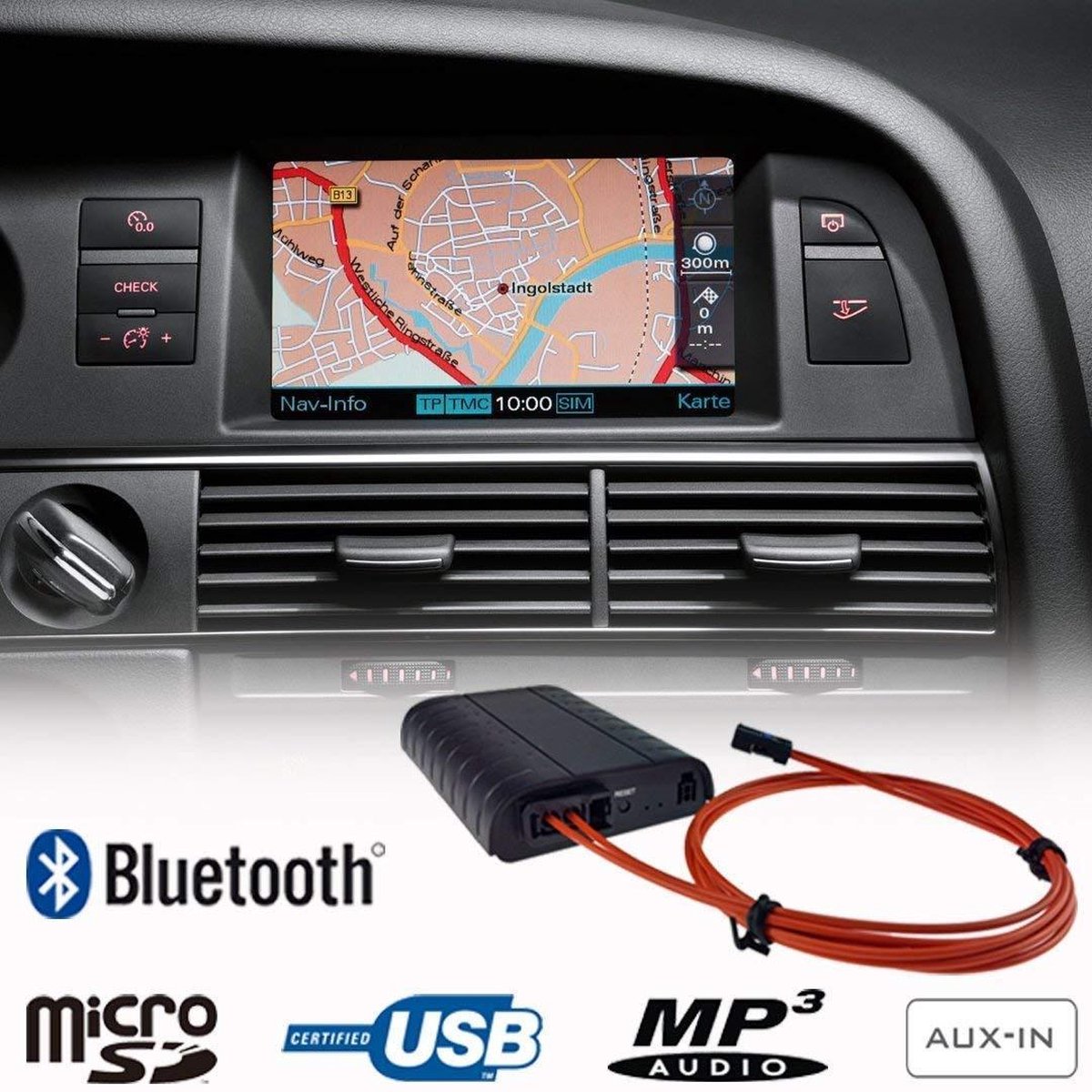 Interface / adaptateur Bluetooth + USB + SD + AUX IN pour Audi avec MMI 2G  High (MOST) | bol.com