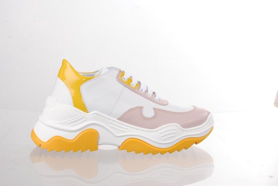 Fiamme sneaker wit geel roze | bol.com