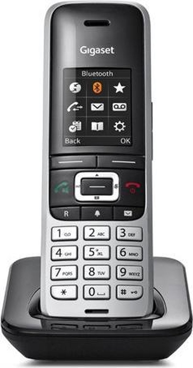 Gigaset S850A GO - Cordless Phone with Answering Machine, Platinum Black