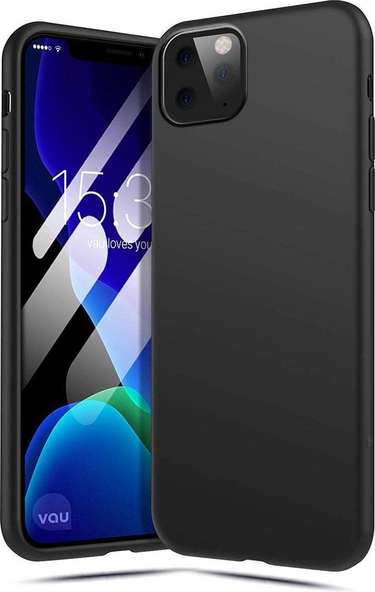 HB Hoesje Geschikt voor Apple iPhone 11 Pro Max - Zwart - Siliconen Back Cover