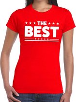 The Best tekst t-shirt rood dames M