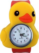 Fako® - Kinderhorloge - Slap On - Eend - Geel/Oranje