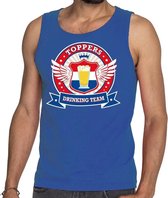Toppers Blauw Toppers drinking team tankop / mouwloos shirt blauw heren S
