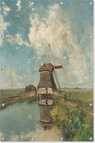 Een molen aan een poldervaart | Paul Joseph Costantin Gabriël | Kunst | Tuindoek | Tuindecoratie | 150CM x 100CM | Tuinposter
