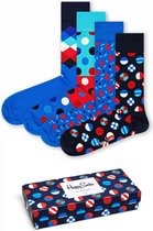 Happy Socks - Navy Gift Box in rood-wit-blauw - Unisex - Maat: 36-40