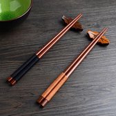 Hiden | Japanse stokjes - Chopsticks - Sushi servies - Kastanje hout | Bruin