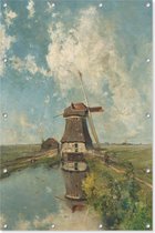 Een molen aan een poldervaart | Paul Joseph Constantin Gabriël | Kunst | Tuindoek | Tuindecoratie | 180CM x 120CM | Tuinposter