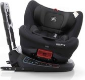 Baby Auto Birofix Autostoel - Black/Black - 360 graden draaibaar