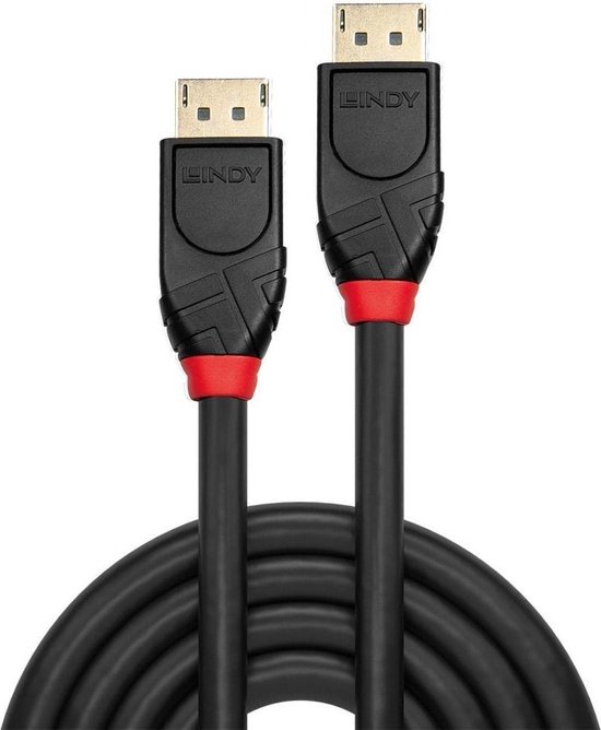 LINDY PS/2-verbindingskabel – 5 Meter, Gegoten Stekkers, Afgeschermd, Lichtgrijs Met Rode Knikbescherming