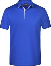 Polo shirt Golf Pro premium blauw/wit voor heren - Blauwe herenkleding - Werkkleding/zakelijke kleding polo t-shirt L