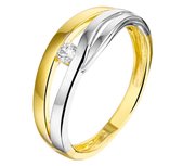 The Jewelry Collection Ring Zirkonia - Goud