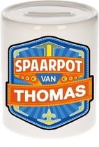 Kinder spaarpot voor Thomas - keramiek - naam spaarpotten