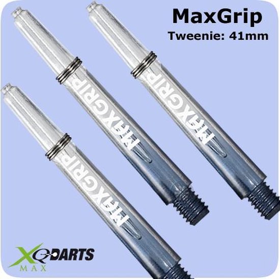 Darts Set - Maxgrip - 3 sets (9 stuks) - dart shafts - zwart-doorzichtig - darts shafts - inbetween van Dart — afbeelding 2