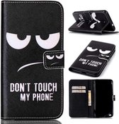 iCarer Dont touch my phone wallet case hoesje Motorola M