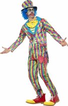 Halloween - Gestreept horror clowns kostuum voor mannen 48-50 (M)