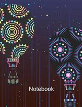 Notebook. Hot Air Balloons Cover Design. Composition Notebook. Wide Ruled. 8.5 x 11. 120 Pages.