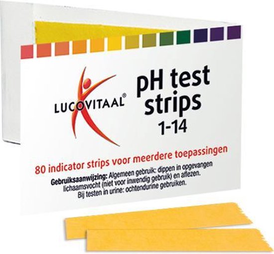 Lucovitaal Zuur Base pH test strips
