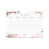 Fabrikten Weekplanner - Compact - Waterverf - Roze - NL - 5 dagen - A5