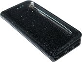 Zwart bling bling portemonnee hoesje Geschikt voor iPhone 8 Plus/ 7 Plus
