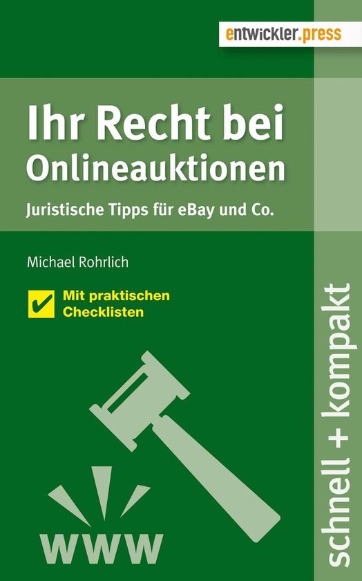 schnell & kompakt 59 - Ihr Recht bei Onlineauktionen. Jurist ... - cover