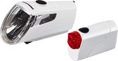 Trelock LS 360 I-GO ECO+LS 720 REEGO Fietsverlichting sets wit