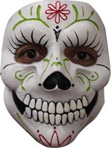 Partychimp Madame Catrina Skelet Gezichts Masker Halloween Masker voor bij Halloween Kostuum Volwassenen - Latex - One-size